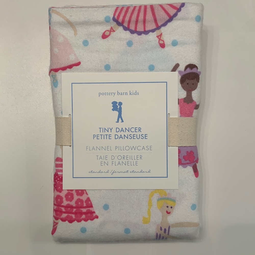 Pottery Barn Tiny Dancer Flannel Pillowcase